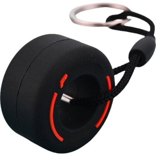 Simulation Cartoon Small Tire Keychain PVC Soft Rubber Key Ring Car Decoration Accessories PVC tire keychain Car pendant