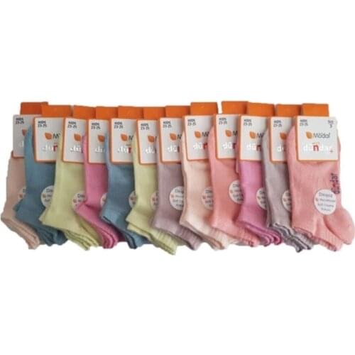 Female Child Modal Seamless Booties Short Socks 12 Pack