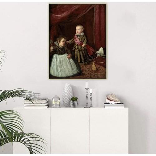 Diego Velazquez《Don Baltasar Carlos with a Dwarf》Canvas Oil Painting Artwork Poster Picture Wall Hanging Decor Home Decoration