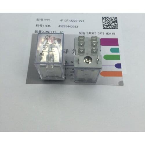 HF13F-A220-2Z1 220VAC 8pin 10A 250VAC HF relays