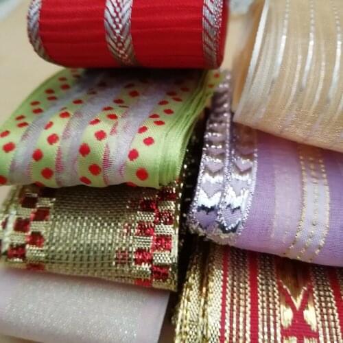 10 yards/lot mix 25-40mm Wedding Dress Christmas ribbon with high quality sewing/garment accessories