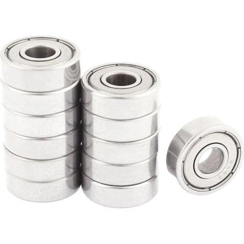 LGFM-12 Pcs 608Z 22mm x 8mm x 7mm Single Row Deep Groove Ball Bearing