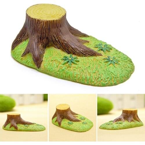 Micro-landscaping Decor Tree Stump Ornament Fairy Garden Tree Landscape Ornaments for Doll House Plant Pot Decor E7