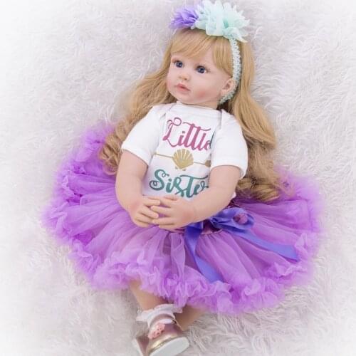 NPK Reborn babies fashion princess dolls 24" silicone reborn dolls cheap toys for child xmas gift bonecas brinquedos