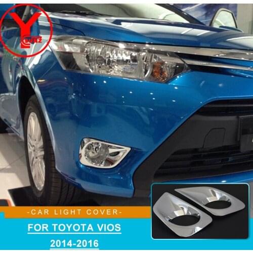 Front Fog Light Lamp Cap For Toyota Vios Sedan 2014 2015 2016 Headlight Trim Overlay Molding Accessories Car Syling YCSUNZ