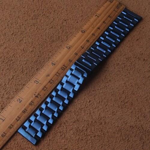 20mm 22mm NEW High Quality watchbands Blue stainless steel Diving Watch BANDS Strap bracelets butterfly buckle deployment metal