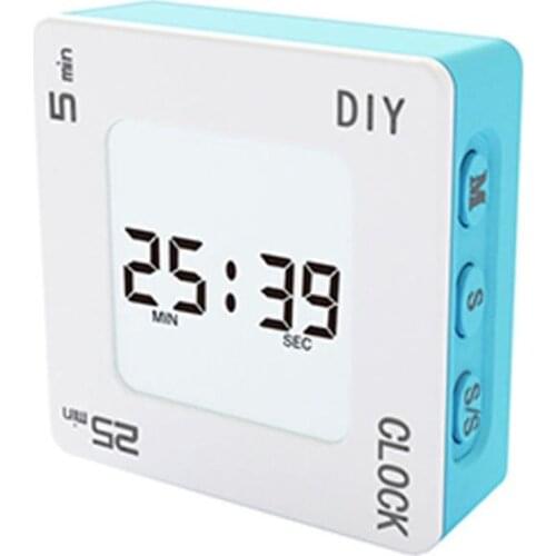 DIY Time Management Pomodoro Timer Creative Square Alarm Clock for students