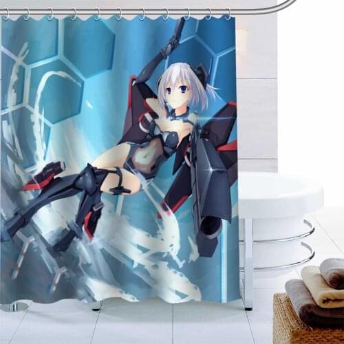 Modern Date A Live Shower Curtain Decor Waterproof Polyester Fabric Bath Curtain 180X180cm Eco-friendly Bathroom Curtain