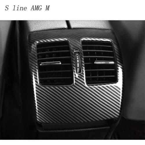Car styling Rear air conditioning vent frame outlet cover stickers Trim for Mercedes Benz C Class W204 Interior Auto Accessories