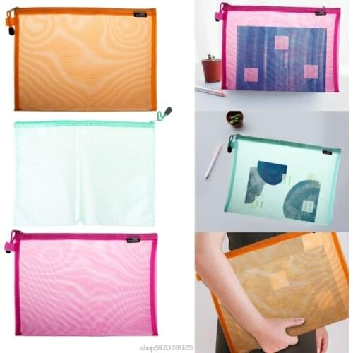 Document Bag A4 Size Zipper File Pocket Storage Organizer School Office Supplies Mar10 21 Dropship