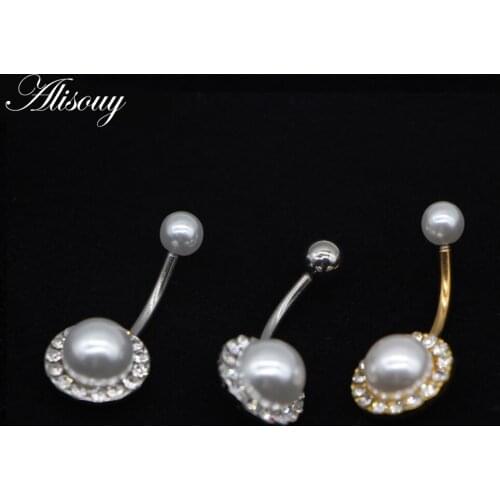 Alisouy 1 PCS Fashion Hot Sexy Factory Price Simple navel Titanium Earrings Ear Nail Belly Button Rings Navel Piercing women