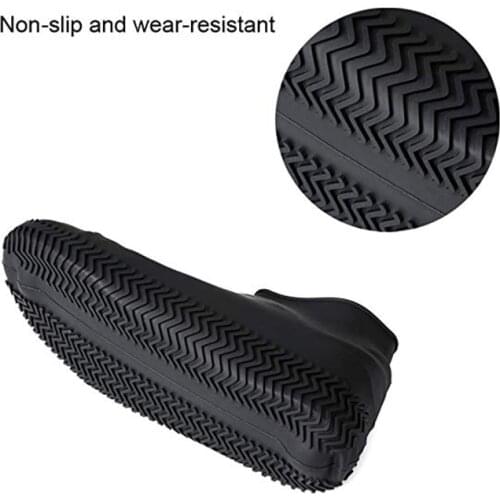 Waterproof Shoe Covers Silicone Shoe Covers Reusable Non-Slip Rain Snow Overshoe Foldable Galoshes Shoe Protectors for Men Women