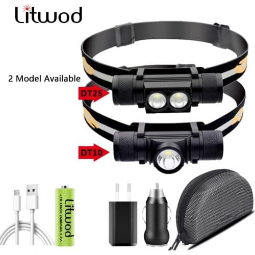 XM-L2 U3 Led Headlamp USB Rechargeable Headlight Power 18650 Battery Head Flashlight Lamp Torch Waterproof for Camping Hunting