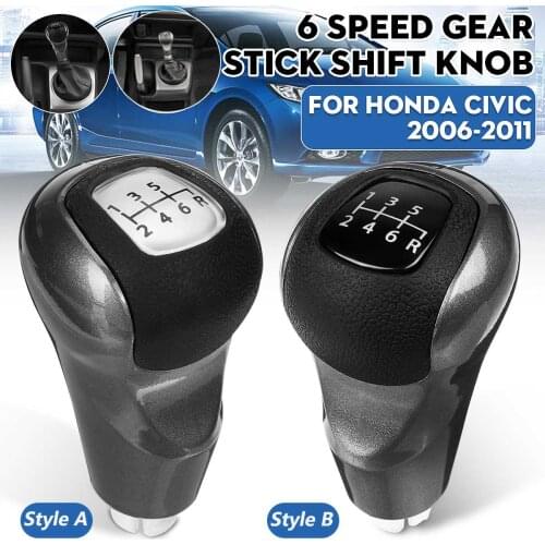 6 Speed MT Gear Shift Knob Lever Shifter Stick Gaiter Boot Dustproof Cover For Honda/Civic DX EX LX 2006-2011