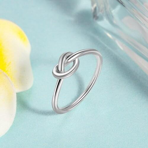 925 Sterling Silver Durable Love Knot Ring For Women Men Fashion Engagement Wedding Ring Friendship Anniversary Jewelry