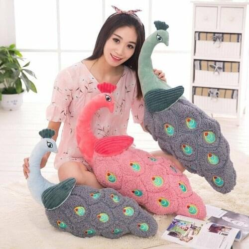 23.6''-29.5'' Peacock Plush Toy Soft Pillow Cushions Peacock Stuffed Animals Toy Stuffed Animals