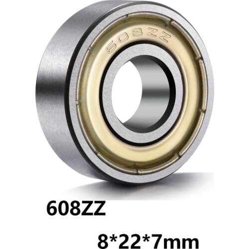 3pc/lot 608ZZ Bearing steel/Bearing Deep Groove Ball Miniature Bearings 608-ZZ 8*22*7mm 8x22x7 High Quality 52100 Chrome Steel