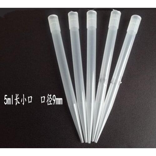 300pcs/lot 5ml disposable plastic pipette tips for Adjustable Micropipette Pipette ID 9mm