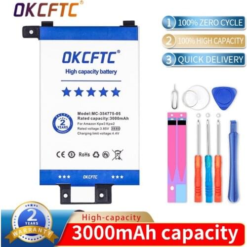 OKCFTC 3000mAh MC-354775-05 58-000049 High Capacity Battery For Amazon Kindle PaperWhite 2/3 KPW3 KPW2 Battery DP75SDI S13-R1