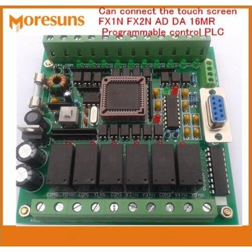 Free Ship 5pcs/lot PLC industrial control board 51 MCU control board FX1N FX2N AD DA 16MR Programmable control PLC accessories