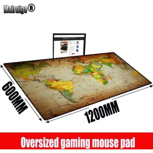 MRGBEST World Map Speed Locking Edge Large Natural Rubber Mouse Pad Waterproof Game Desk Mousepad Keyboard Mat for Csgo Dota LOL