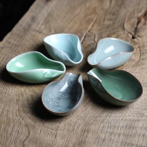 [GRANDNESS] Longquan Celadon Cha He Tea Presentation Vessel Ge Yao Di Yao Porcelain Tea Accessory Ge kiln Di Kiln Cha He Kung Fu