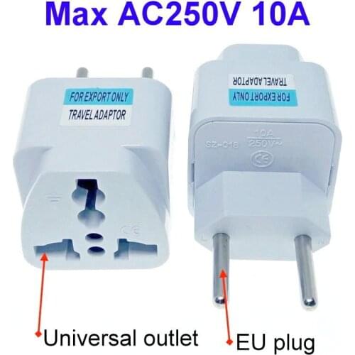 Pack 3) EU Europlug Inlay TypeElectrical Plug Adapter Change World Plug AC250V 10A