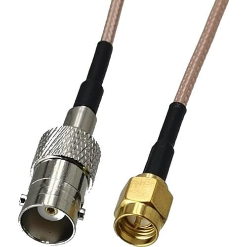 1pcs RG316 BNC Female Jack to SMA Male Plug RF Coaxial Connector Pigtail Jumper Cable Straight New 4inch~5M