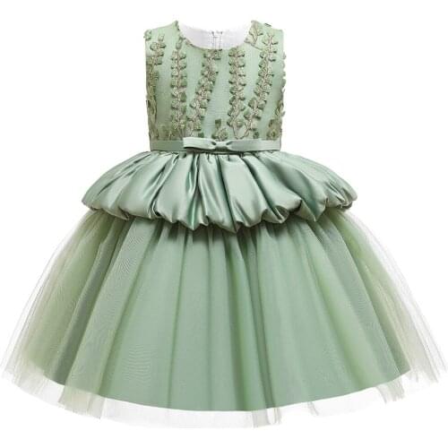 Summer Flower Dresses for Girls Children Birthday Party Wedding Dress Prom Evening Princess Dress Costums Kids Clothes 10 Years