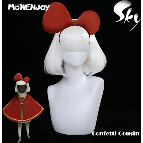 Monenjoy Sky Children of Light Confetti Cousin Cosplay Wig Season of Belonging White Cos Hair