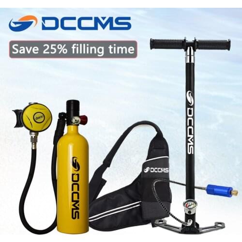 DCCMS mini diving tank 3 in 1 1000ML oxygen cylinder diving respirator air pump diving equipment set