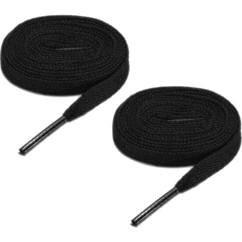 Flat Shoe Laces Bootlaces Trainers Skate Strong Shoelaces black