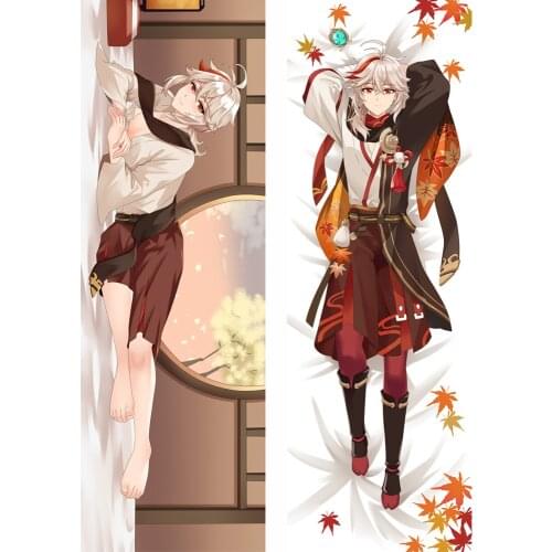 Hot Game Genshin Impact Project Dakimakura Kaedehara Kazuha Cover Two-Sides Fullbody Pillow Cushion Cover Otaku Pillowcase