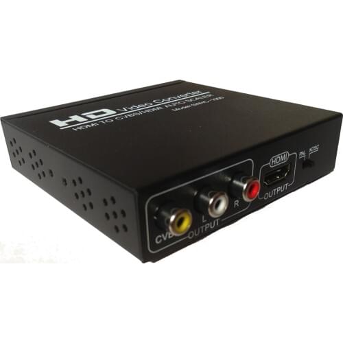HDMI TO CVBS AV/HDMI AUTO SCALER converter capture for TV,VHS, VCR,DVD recorders HDMI1.3 hdcp code PAL/NTSC