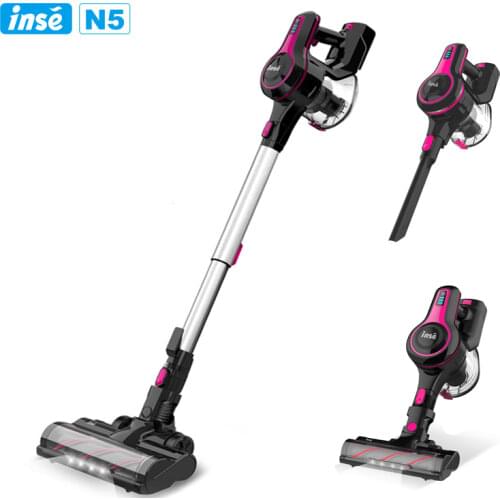 INSE Handheld Wireless Vacuum Cleaner 12000Pa Powerful Suction 40mins Runtime Cordless Stick Aspirator for Home
