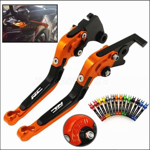 CK CATTLE KING Motorcycle CNC Aliminum Adjustable Folding Extendable Brake Clutch Levers Fit For KTM RC125 RC200 RC390 2013-2016