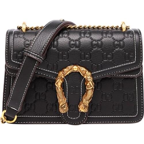 Luxury Design Women Bag Faux Leather Handbag Chain Shoulder Crossbody Messenger Bag European Retro Fashion Letter