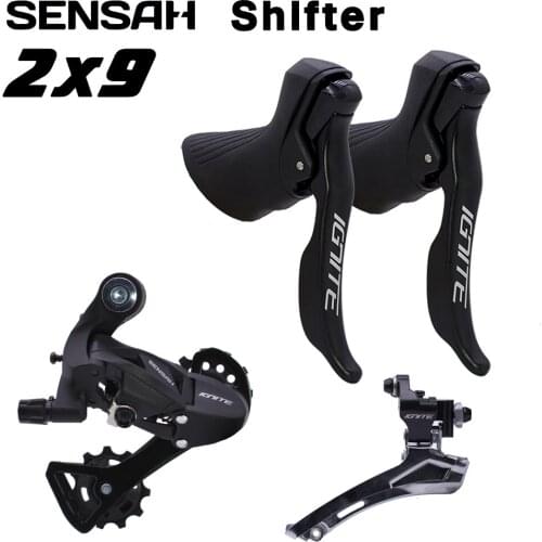 SENSAH IGNITE 2x9 s Groupset Brake Shifter 9 Speed Rear Derailleur Compatible 32t Cassette R7000 Tiagra Sora Empire Pro Tiagra