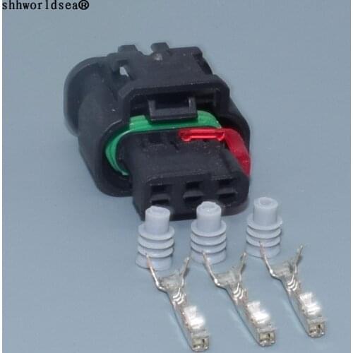 Shhworldsea 3 Pin 1488991-1 Auto Reversing Radar Probe Cable Socket Waterproof Female Wire Plug For Ford Land Rover