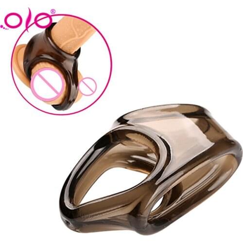 OLO Penis Ring Cock Ring Delay Ejaculation Penis Enlargement Sex Toys for Men Male Scrotal Binding Silicone Elastic