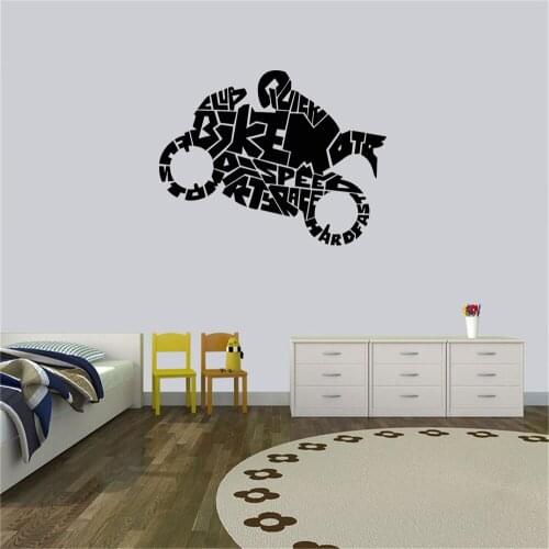 Modern Motorcyclist Wall Stickers Car Wall Decal For Living Room Bedroom Sticker Vinyl Mural Revocable PH828