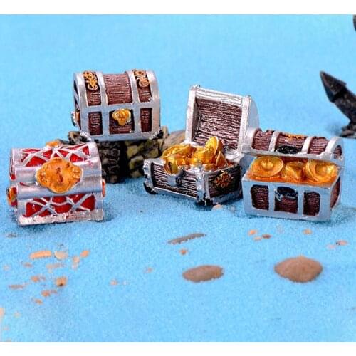 Treasure Chest Box Antique Creative Fish Tank Aquarium Decoration Landscape