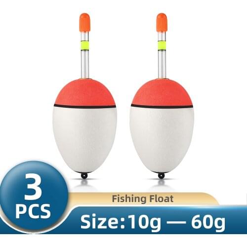 TIANNSII 3Pcs Bubble Float High Quality EVA Luminous Buoy Tube Fish Bait for Sea Fishing Carp Fishing Tackle Accessories Plastic