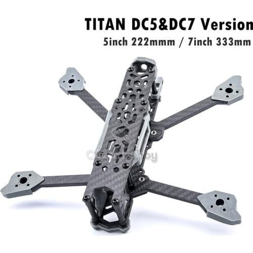 TITAN DC5 V1.4 DC5-HD 222mm / DC7 DC7-HD 333mm 7inch Freestyle Carbon Fiber Frame w/ HD Air Unit TPU Parts 5mm Arm FPV Drone
