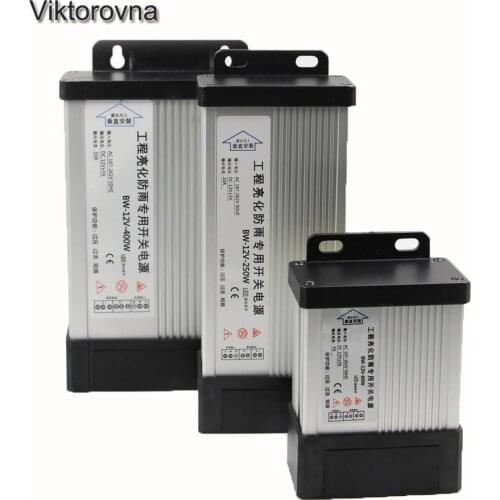 Led Driver Transformer Power Supply Adapter AC 220v to DC 12V 5a 10a 25a Rainproof outdoor for 5050 3528 5630 smd led strip