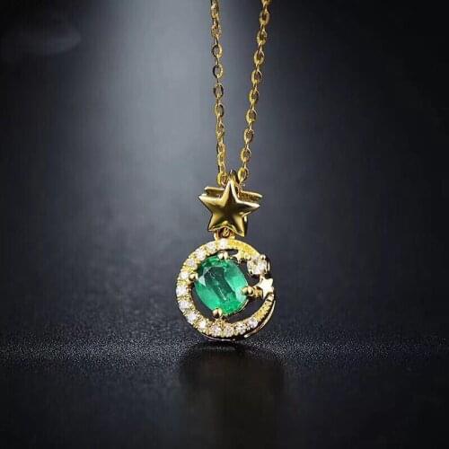 Vintage emerald jewelry Princess Cut natural emerald ring earrings necklace pendant solid silver emerald