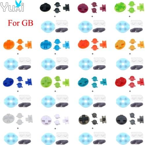 YuXi DIY Buttons Set A B D Pad Power Button + Rubber Conductive Button Silicone Keypad For Gameboy Classic GB Repair Parts