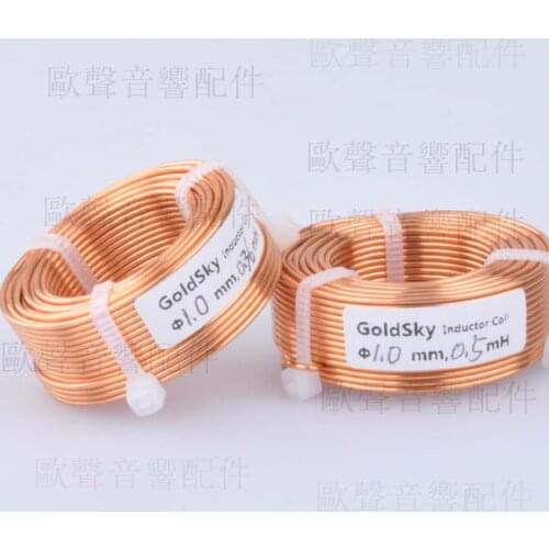 1.0MM yellow oxygen free copper hollow inductor custom divider hollow copper coil