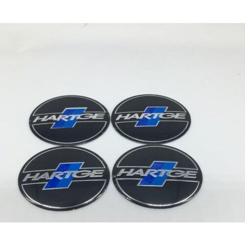 4pcs HARTGE car Wheel sticker Hub cap labeling Emblem Sticker styling grill Badge for for B-M-W 3 5 7 Series X1 X3 X5 X6 E46 E60
