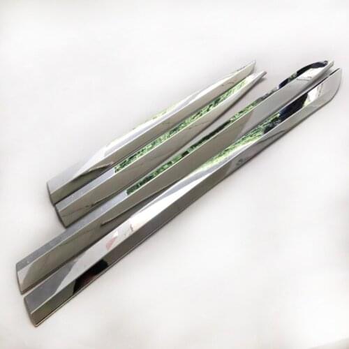 Fit For Jeep Cherokee 2014 2015 2016 2017 Chrome Body Molding Door Side Line Garnish Trim Cover Protector Guard Strip 4Pcs